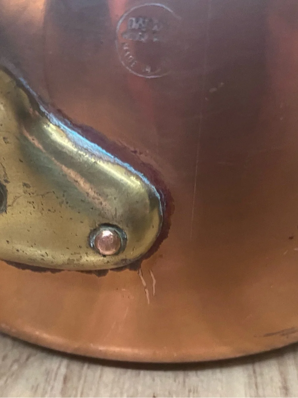 Dae Woo Copper Saucepan with Brass Handle